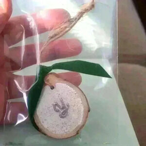 Christmas wood ornament  "y"